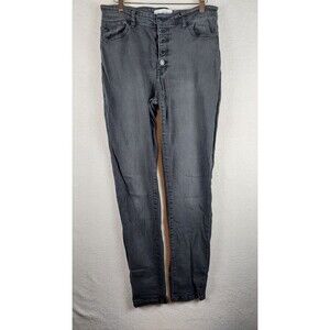 Karen Kane High-Rise Black Skinny Jeans Size 11/29 – Button-Fly Stretch